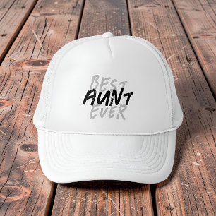 Gorra De Camionero La mejor tía de todas Grunge moderno en blanco y n