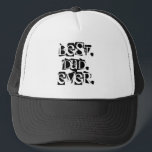 Gorra De Camionero La mejor tipografía en blanco negro<br><div class="desc">Este gorra contiene un simple mensaje en la tipografía de grunge en blanco y negro angustiado: Lo mejor. Papá. Nunca. El cumpleaños perfecto o el regalo del Día del Padre para el papá que es el mejor del mundo.</div>