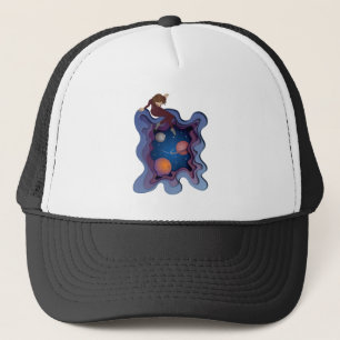 Gorra De Camionero La mirada espacial del Chica astronauta