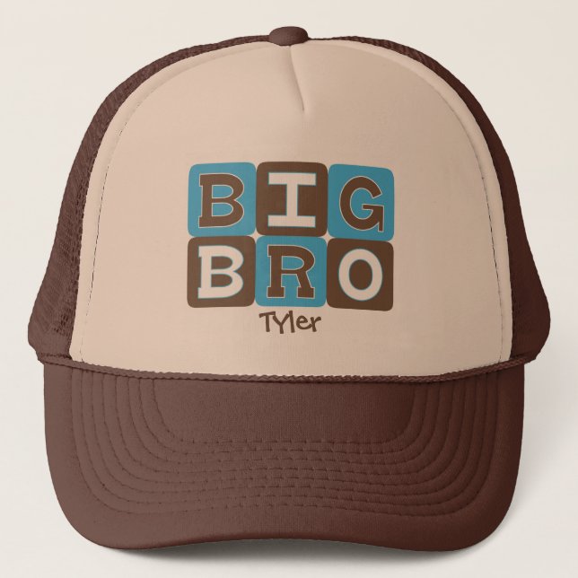 Gorra De Camionero La MOD bloquea Bro grande - azul y Brown (Anverso)