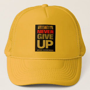 Gorra De Camionero La motivación nunca se rinde, nunca se rinde amari