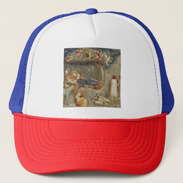 Gorra De Camionero La Natividad de Jesucristo por Giotto (Anverso)