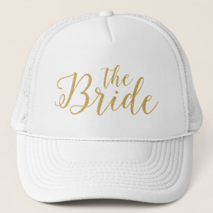 Gorra De Camionero La Novia Elegante Brillante Tipografía Moderna
