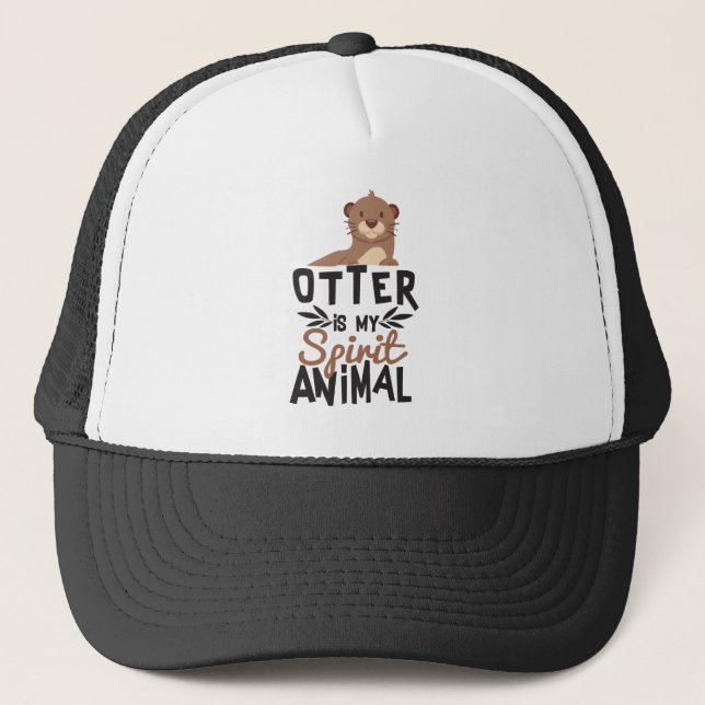 Gorra De Camionero La nutria agradable es mi estampado de animales (Anverso)