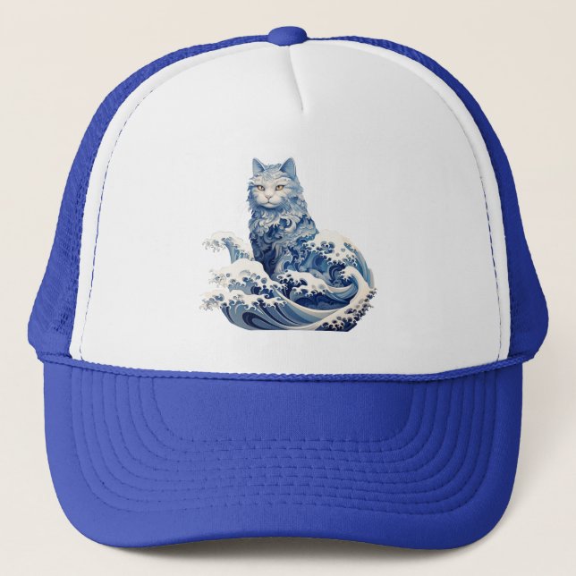 Gorra De Camionero La ola del gato en Kanagawa (Anverso)