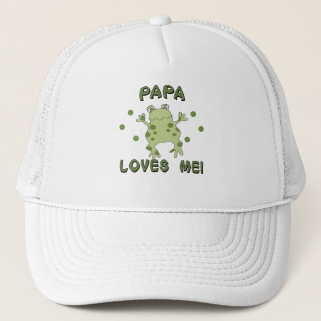 Gorra De Camionero La papá me ama rana (Anverso)