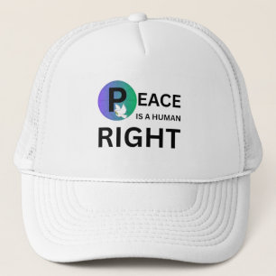 Gorra De Camionero La paz es un derecho humano Activista minimalist