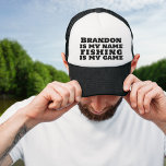 Gorra De Camionero La pesca es la jubilación de la tipografía de mi j<br><div class="desc">¿Busca un elegante y cómodo sombrero para camioneros en tus aventuras de retiro? ¡Echa un vistazo a nuestro "Pesca es mi juego" Sombrero de camionero de retiro de tipografía de los años 70! Con un diseño retro con tipografía audaz, este gorra es perfecto para cualquier jubilado que le guste pescar....</div>