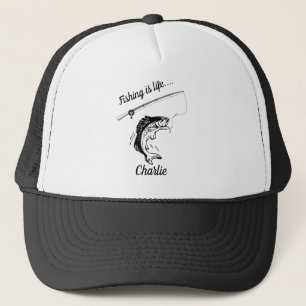 Gorra De Camionero La pesca personalizada es gancho de la línea de c