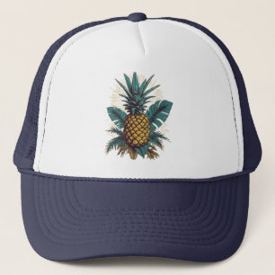 Gorra De Camionero La piña de cosecha moderna deja vacaciones de vera