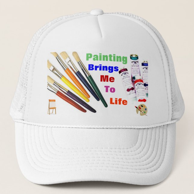 Gorra De Camionero LA PINTURA ME DA VIDA cap (Anverso)