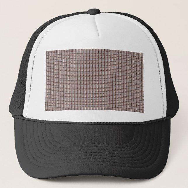Gorra De Camionero La plantilla cristalina en blanco de la textura (Anverso)