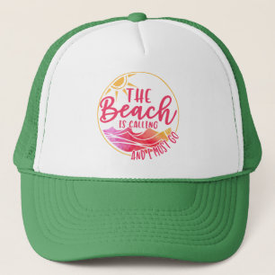 Gorra De Camionero La playa está llamando y debo irme