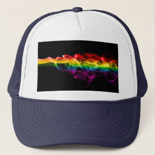 Gorra De Camionero La pluma de energía de arcoíris de SlipperyJoe atr
