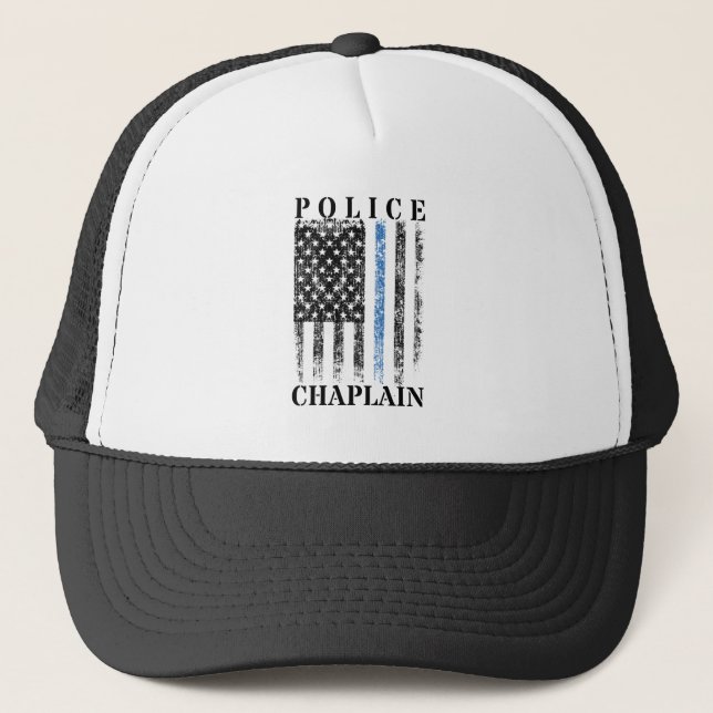 Gorra De Camionero La policía grita bandera de Estados Unidos (Anverso)