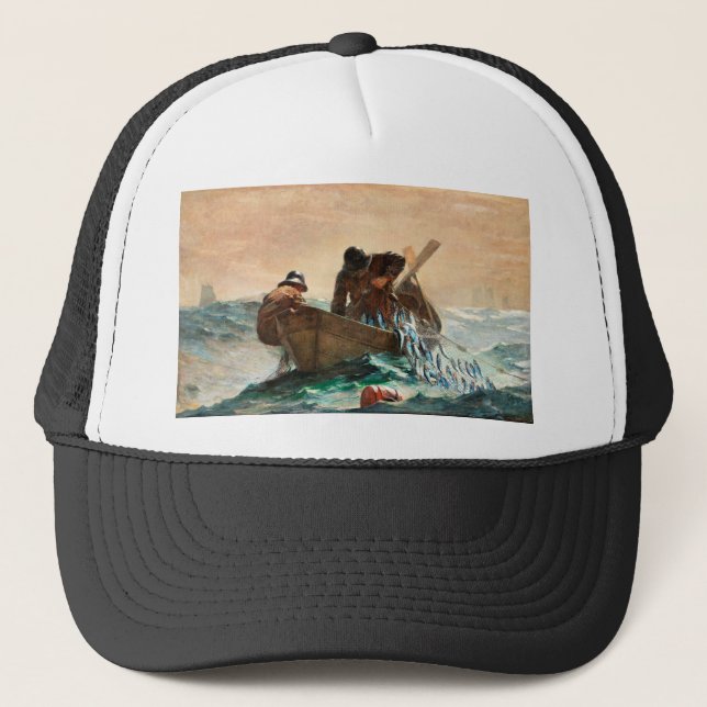 Gorra De Camionero La red de arenques (1885) de Winslow Homer (Anverso)