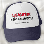 Gorra De Camionero La Risa Es La Mejor Medicina | Cita divertida<br><div class="desc">La risa es la mejor medicina. Un proverbio bien utilizado,  sin embargo,  cualquier médica,  enfermera o asistente de atención señalará rápidamente al menos una excepción muy importante. Una cita graciosa que seguramente te hará el centro de atención.</div>