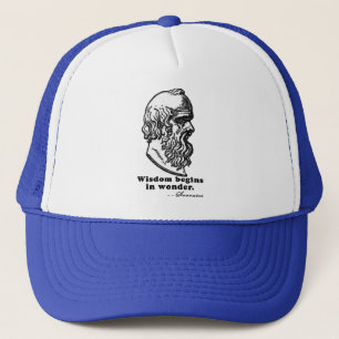 Gorra De Camionero La sabiduría comienza en camiseta de la cita de