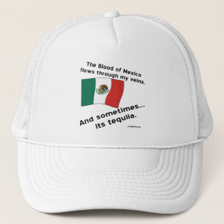 Gorra De Camionero La sangre de México fluye por las venas a veces te