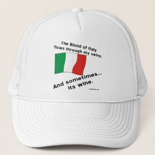Gorra De Camionero La sangre italiana fluye a través de la vena a vec