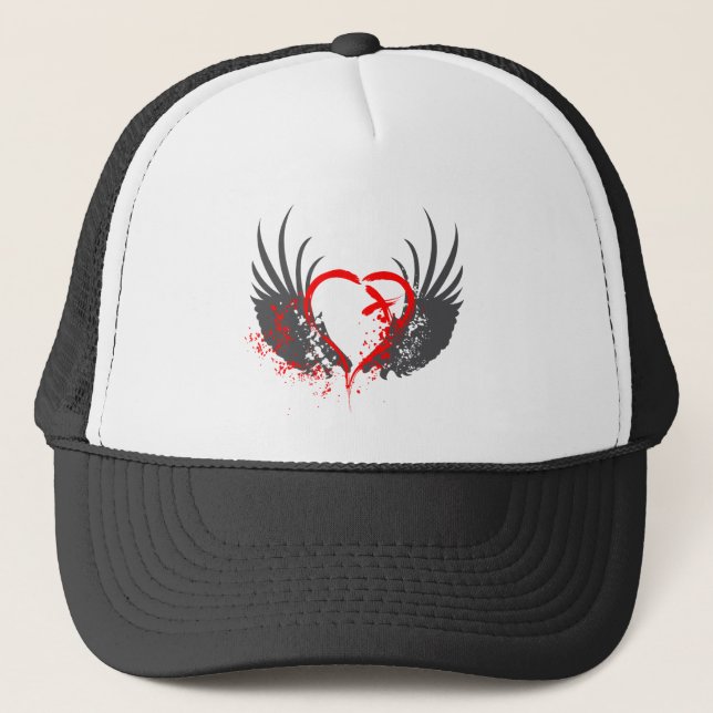 Gorra De Camionero La sangre se va volando - Emo, roca, gótico, (Anverso)