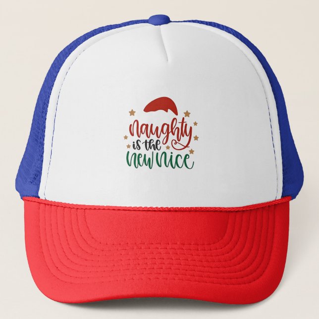 Gorra De Camionero La traviesa es el nuevo Navidad gracioso de Niza S (Anverso)