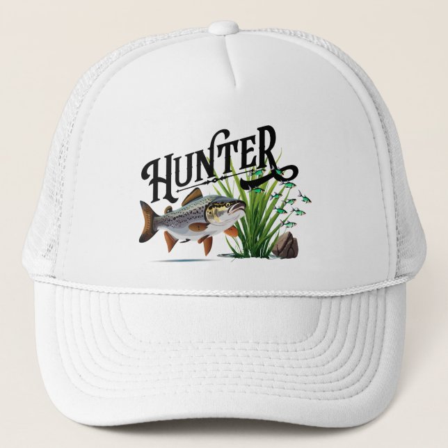 Gorra De Camionero La trucha del lago en la caza (Anverso)