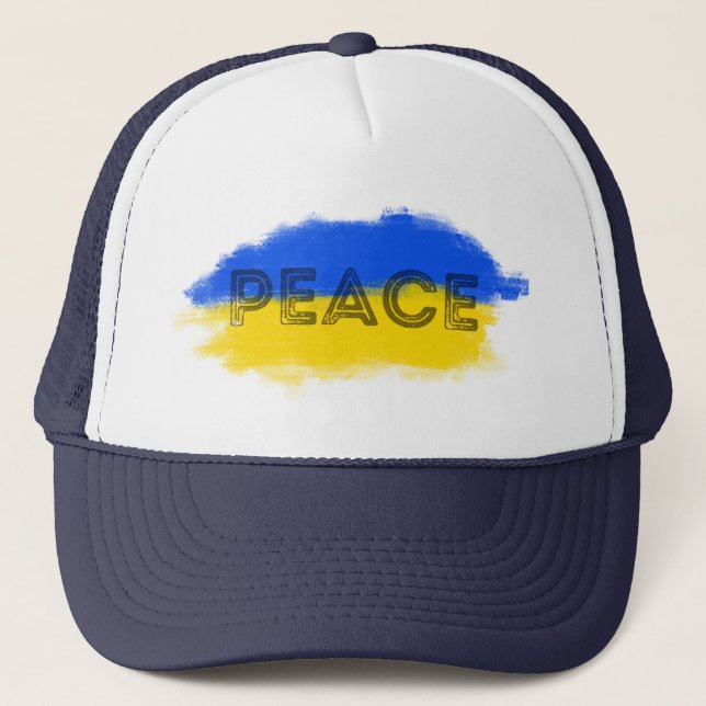 Gorra De Camionero La Ucrania azul y amarilla inspiró la paz sin guer (Anverso)