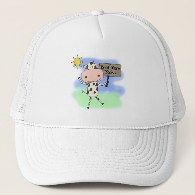Gorra De Camionero La vaca leyó más libros (Anverso)