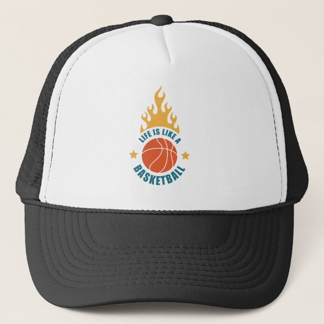 Gorra De Camionero La Vida Es Como Un Baloncesto    (Anverso)