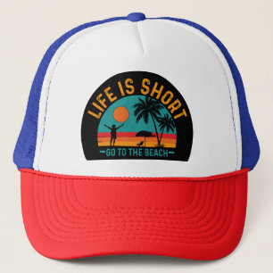 Gorra De Camionero La Vida Es Corta En La Playa-97226