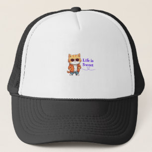Gorra De Camionero La vida es dulce – Diseño de gato genial y lindo p