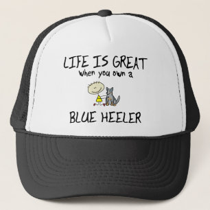 Gorra De Camionero La vida es gran Heeler azul