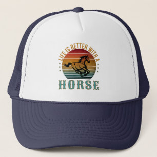 GORRA DE CAMIONERO LA VIDA ES MEJOR CON UN CABALLO