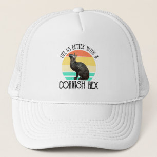 Gorra De Camionero La vida es mejor con un Cornish Rex