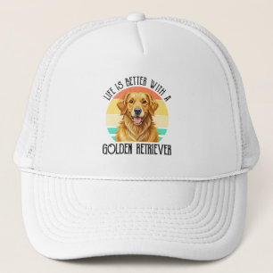 Gorra De Camionero La Vida Es Mejor Con Un Golden Retriever