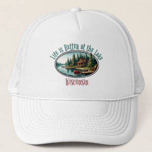 Gorra De Camionero La vida es mejor en el lago