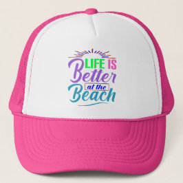Gorra De Camionero La vida es mejor en la playa