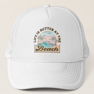 Gorra De Camionero La vida es mejor en la playa verano tropical