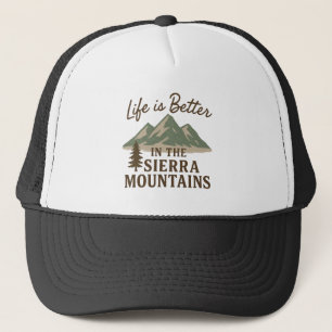 Gorra De Camionero La vida es mejor en las montañas de la Sierra