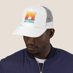 Gorra De Camionero La vida es mejor en un caballo, los amantes de los