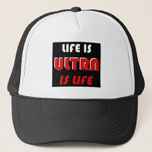 Gorra De Camionero La Vida Es Ultra, Ultra Es La Vida (Anverso)