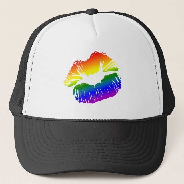 Gorra De Camionero Labios 1 del arco iris (Anverso)
