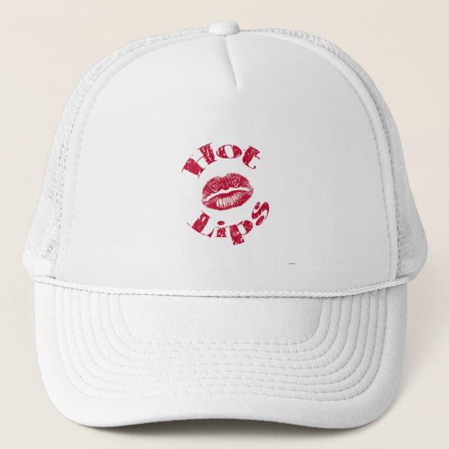 Gorra De Camionero Labios calientes, labios rojos (Anverso)