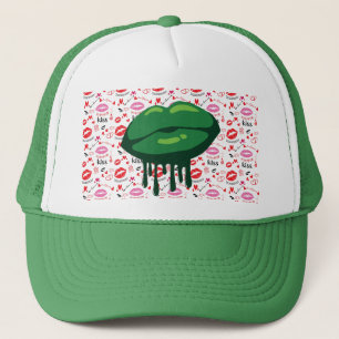 Gorra De Camionero Labios de mujer diseño de San Patricio-66678