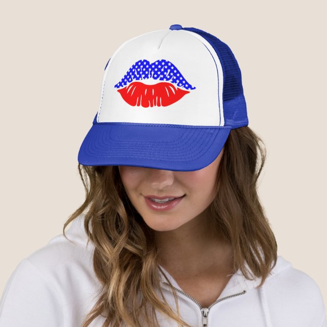 Gorra De Camionero Labios patrióticos (In situ)