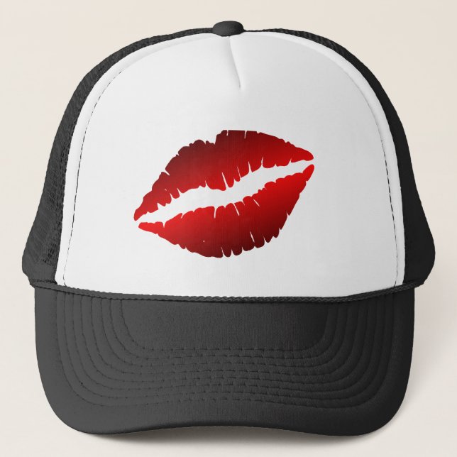 Gorra De Camionero labios rojos girados (Anverso)