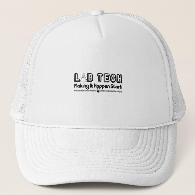 Gorra De Camionero Laboratorio Técnico Lab Tech Haciendo Que Ocurra (Anverso)