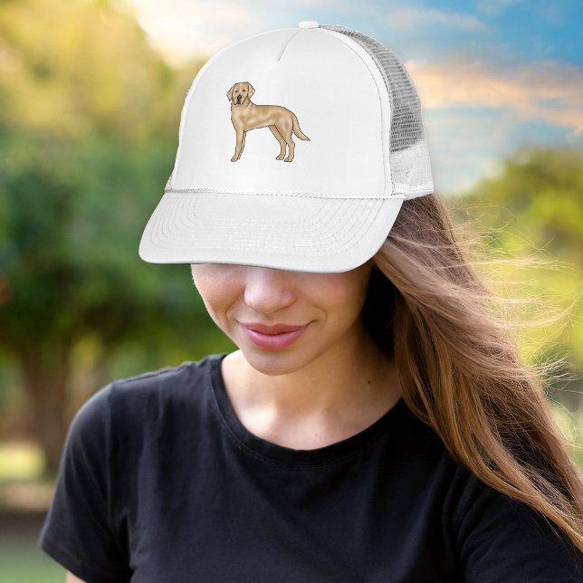 Gorra De Camionero Labrador amarillo recuperador de Personalizado lin (Subido por el creador)