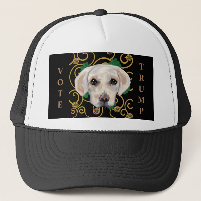 Gorra De Camionero Labrador blanco recuperador (Anverso)